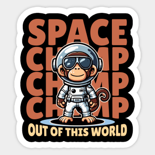 Space monkey astronaut chimp Sticker